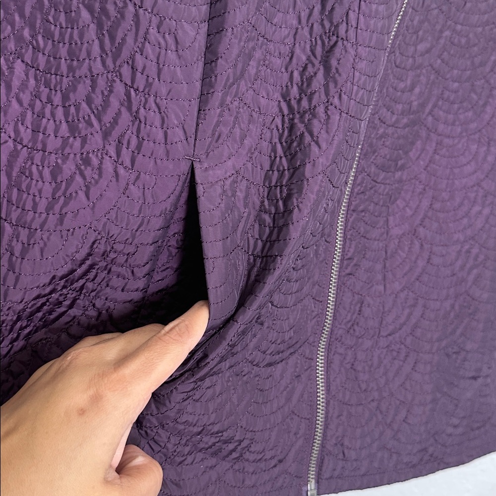 Chico’s Purple Lightweight Quilted Full‎ Zip Vest Womens Size 3 XL Pockets - Picture 3 of 11